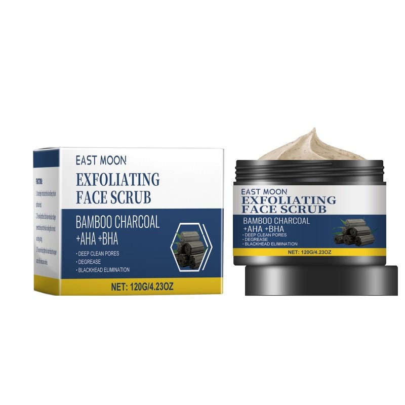 East Moon Charcoal Facial Scrub, Gentle Exfoliating Comfort Cleansing ...