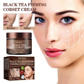 EELHOE Black Tea Firming Moulding Face Cream, Moisturizing Softening Skin Firming Shrinking Pore Face Cream