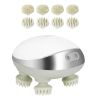 Electric Scalp Massager with Heat, Rechargeable Heated Head Massager, IPX7 Waterproof | Portable Kneading Scalp Scratcher with 8 Removable Massage He