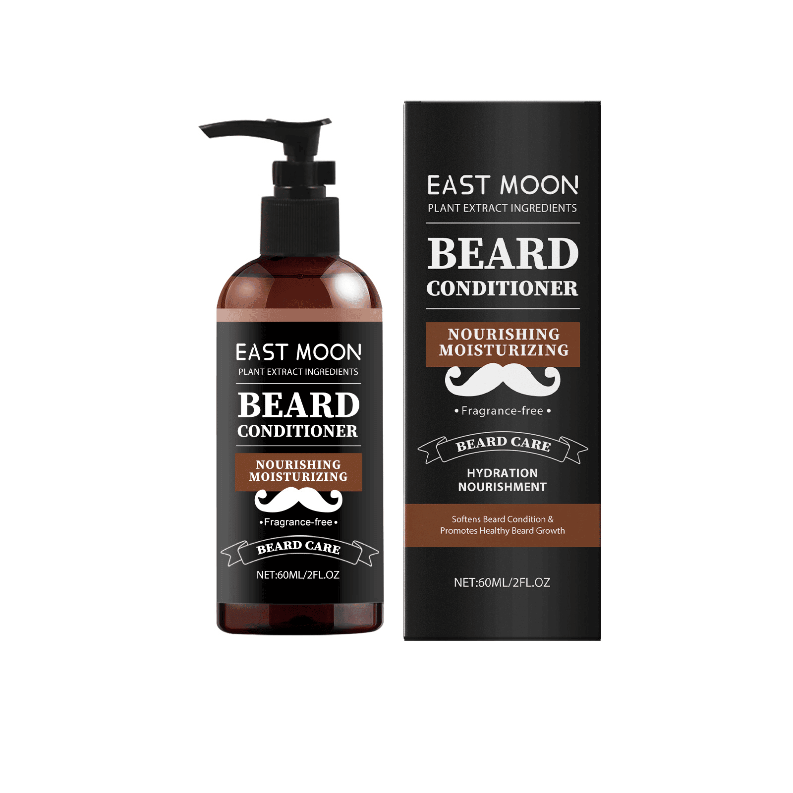 East Moon Men's Beard Care Nourishes Moisturizing Soft Gloss ...