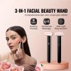 Red Light Therapy Wand for Face and Neck, 3-in-1 LED Facial Wand Red Light Therapy Device with Heating Therapy| Vibrating Facial Massage, Portable LE