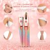 2-in-1 Eyebrow Razor for Women - Painless and Precision Facial Hair Removal with USB Rechargeable Trimmer and Built-in LED Light - Perfect for Nose,