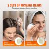 Electric Scalp Massager with Heat, Rechargeable Heated Head Massager, IPX7 Waterproof | Portable Kneading Scalp Scratcher with 8 Removable Massage He