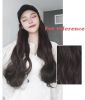Baseball Cap with Dark Brown Synthetic Long Wavy Hair Attached for Womens Adjustable Wig Cap