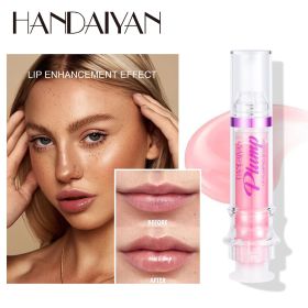 PLUMP POUT Lip Plumping Booster Gloss High Shine for Plumper Looking Lips Extreme Shine Crystal Volume Lip Oil Cosmetics Makeups (Color: 1)