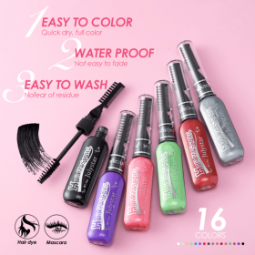 15-color hair dye brush set disposable double-head hair dye color picking eyelashes cos party stage makeup hair dye comb hair dye comb washable wax, (PSJ101-002N: PSJ101-002-12)