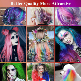 15-color hair dye brush set disposable double-head hair dye color picking eyelashes cos party stage makeup hair dye comb hair dye comb washable wax, (PSJ101-002N: PSJ101-002-14)